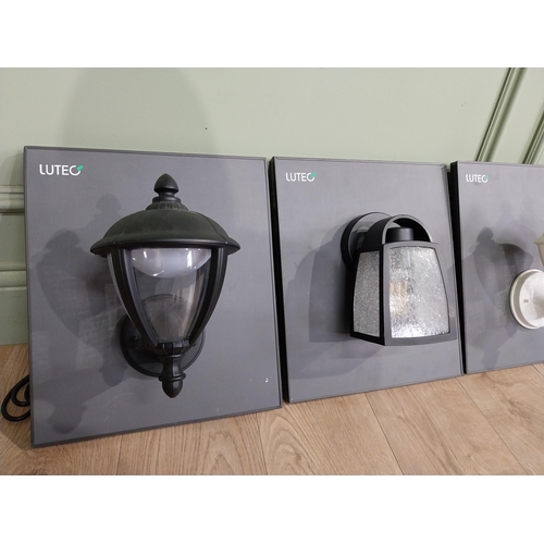 499 - Five Lutec display lights on board. {Approx 40 cm H x 45 cm D}