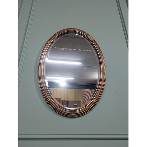 51 - Good quality oval gilt wall mirror in the Regency style. {75 cm H x 57 cm W}.