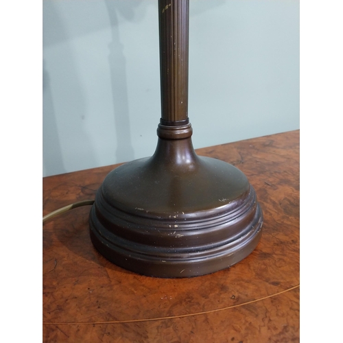 7 - Brass bank tellers desk lamp. {52 cm H x 28 cm W x 31 cm D}.