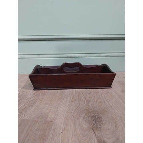 84 - Irish Georgian mahogany cutlery box. {10 cm H x 35 cm W x 27 cm D}.