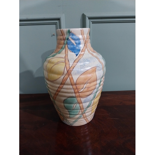 93 - 1950's ceramic vase. {30 cm H x 19 cm Dia}.