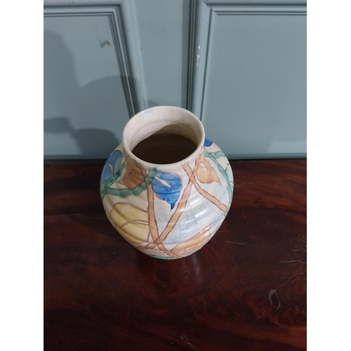 93 - 1950's ceramic vase. {30 cm H x 19 cm Dia}.