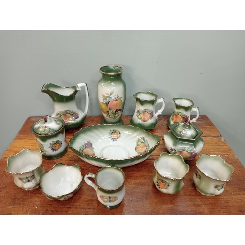 52 - Miscellaneous lot of Staffordshire Mayfayre jugs,bowls and cups. {H 29cm  Down to H 10cm }