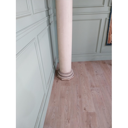 1 - Rare William IV painted pine and gesso doorway with Corinthian columns and pediment originally marbl... 