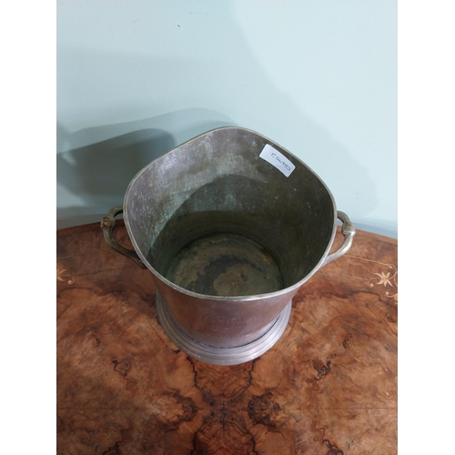 12 - Early 20th C. French silver plate Champagne bucket. {23 cm H x 24 cm W}.