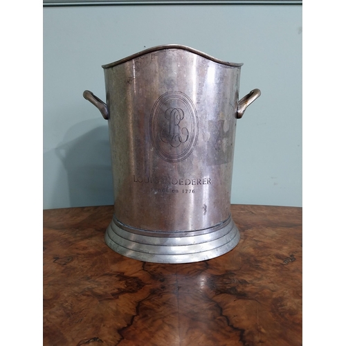 12 - Early 20th C. French silver plate Champagne bucket. {23 cm H x 24 cm W}.