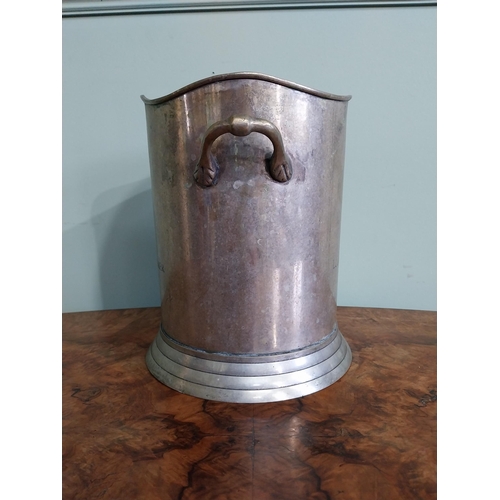 12 - Early 20th C. French silver plate Champagne bucket. {23 cm H x 24 cm W}.