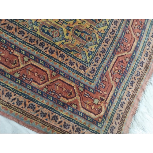 145 - Antique Usak decorative carpet runner. {383 cm L x 90 cm W}.