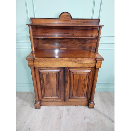 150 - William IV chiffonier with two blind doors flanked by columns. {170 cm H x 117 cm W x 49 cm D}.