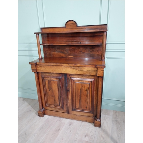 150 - William IV chiffonier with two blind doors flanked by columns. {170 cm H x 117 cm W x 49 cm D}.