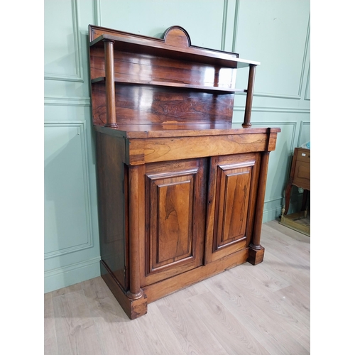 150 - William IV chiffonier with two blind doors flanked by columns. {170 cm H x 117 cm W x 49 cm D}.