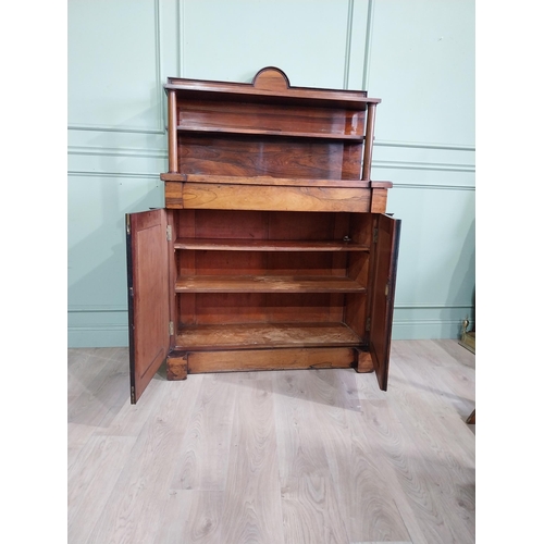 150 - William IV chiffonier with two blind doors flanked by columns. {170 cm H x 117 cm W x 49 cm D}.