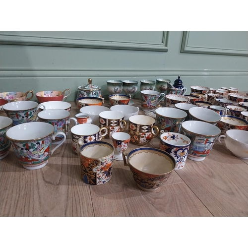 166 - Large collection of assorted tea cups, saucers, egg cups and vases  including some Crown Derby, Ayns... 