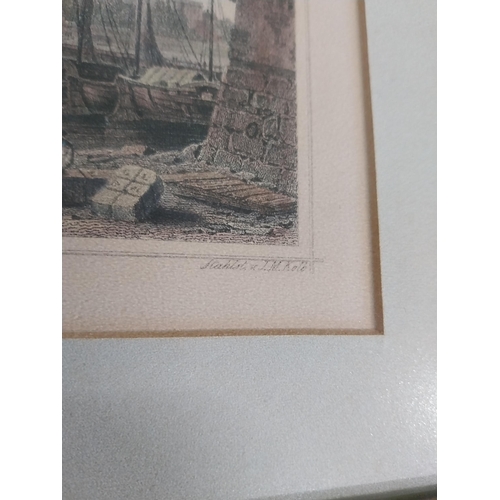 231 - Two framed coloured prints � Mannheim and Fishing Scene. {23 cm H x 29 cm W} and {15 cm H  x 20 cm W... 