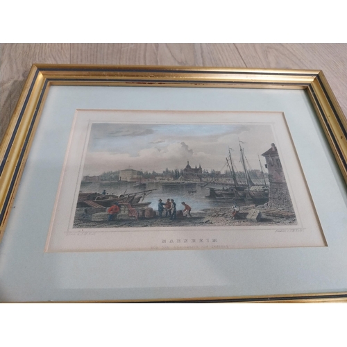 231 - Two framed coloured prints � Mannheim and Fishing Scene. {23 cm H x 29 cm W} and {15 cm H  x 20 cm W... 