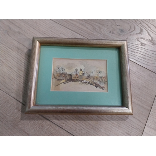 231 - Two framed coloured prints � Mannheim and Fishing Scene. {23 cm H x 29 cm W} and {15 cm H  x 20 cm W... 