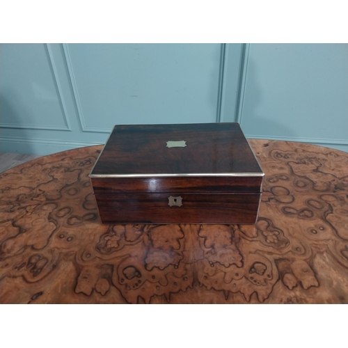 232 - 19th C. Rosewood writing slope with tooled leather top. {12 cm H x 30 cm W x 22 cm D}.