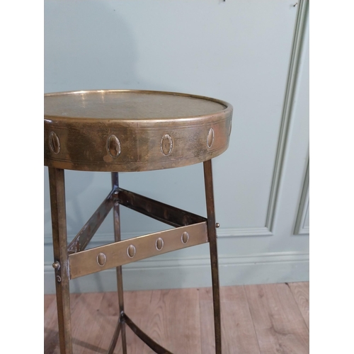 239 - Rare Art Nouveau brass plant stand. {80 cm H x 36 cm Dia.}.