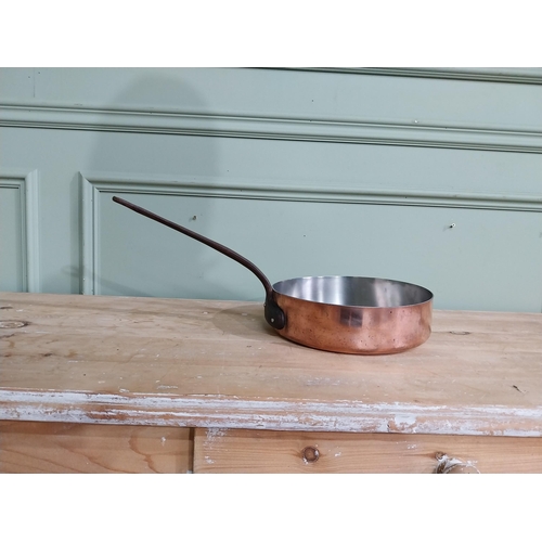 241 - Early 20th C. French copper and wrought iron pan {6 cm H x 49 cm W x 24 cm D}