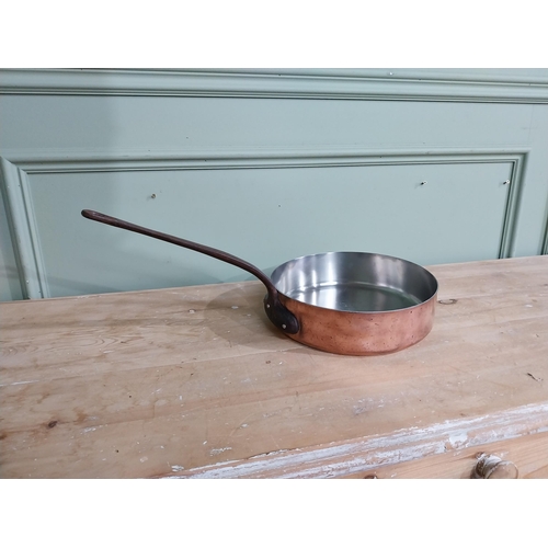 241 - Early 20th C. French copper and wrought iron pan {6 cm H x 49 cm W x 24 cm D}