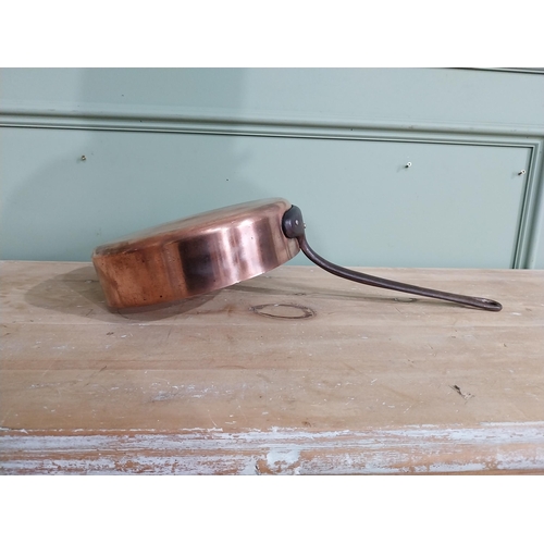 241 - Early 20th C. French copper and wrought iron pan {6 cm H x 49 cm W x 24 cm D}