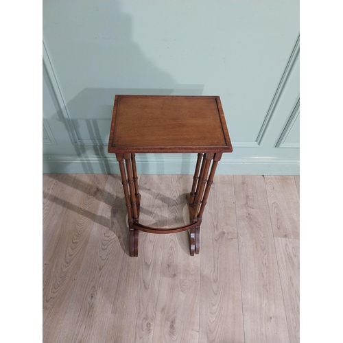 25 - Edwardian mahogany nest of two tables. {71 cm H x 36 cm W x 34 cm D}.