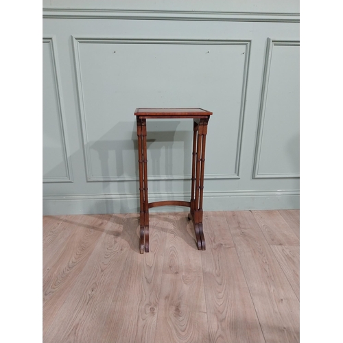 25 - Edwardian mahogany nest of two tables. {71 cm H x 36 cm W x 34 cm D}.