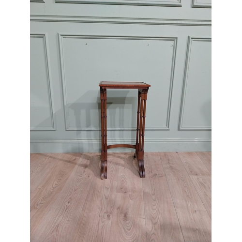 25 - Edwardian mahogany nest of two tables. {71 cm H x 36 cm W x 34 cm D}.