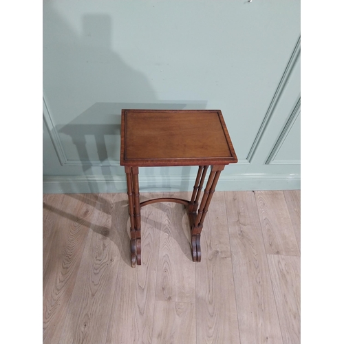 25 - Edwardian mahogany nest of two tables. {71 cm H x 36 cm W x 34 cm D}.