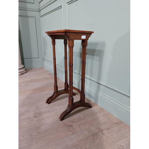 25 - Edwardian mahogany nest of two tables. {71 cm H x 36 cm W x 34 cm D}.