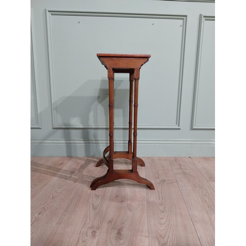 25 - Edwardian mahogany nest of two tables. {71 cm H x 36 cm W x 34 cm D}.