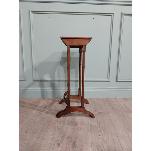 25 - Edwardian mahogany nest of two tables. {71 cm H x 36 cm W x 34 cm D}.