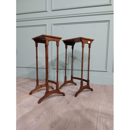 25 - Edwardian mahogany nest of two tables. {71 cm H x 36 cm W x 34 cm D}.