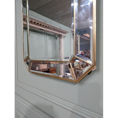 269 - Early 20th C. Brass framed Bellini mirror {70 cm H x 49 cm W}.