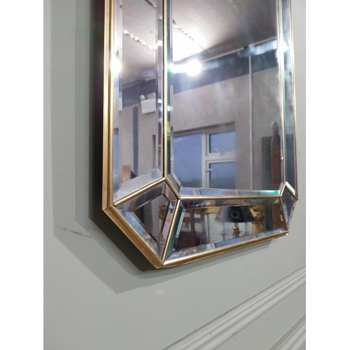 269 - Early 20th C. Brass framed Bellini mirror {70 cm H x 49 cm W}.