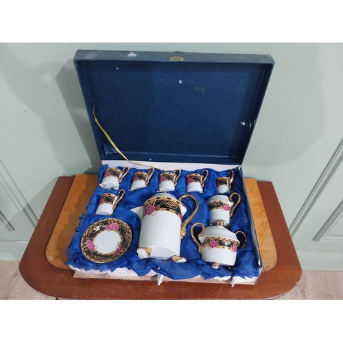 291 - Cased fifteen piece Ashford collection coffee set.