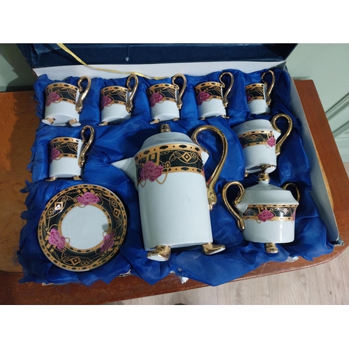 291 - Cased fifteen piece Ashford collection coffee set.