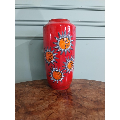 298 - Mid century West German ceramic vase. {48 cm H x 22 cm Dia.}.