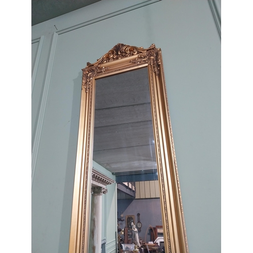 30 - Good quality gilt pier mirror in the Victorian manner. {179 cm H x 43 cm W}.