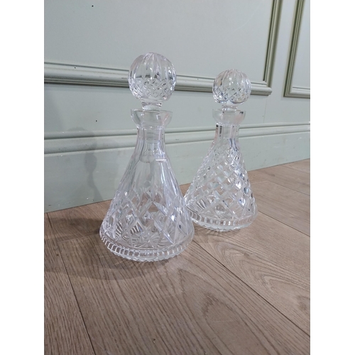 313 - Two Waterford cut glass crystal decanters. {26 cm H}