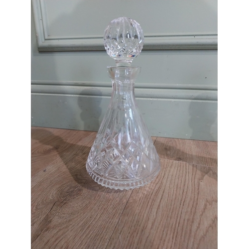 313 - Two Waterford cut glass crystal decanters. {26 cm H}