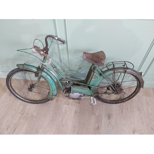 326 - Early 20th C. Petit Breton green autocycle. {96 cm H x 173 cm W x 58 cm D}.