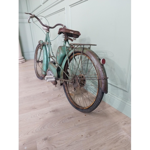 326 - Early 20th C. Petit Breton green autocycle. {96 cm H x 173 cm W x 58 cm D}.