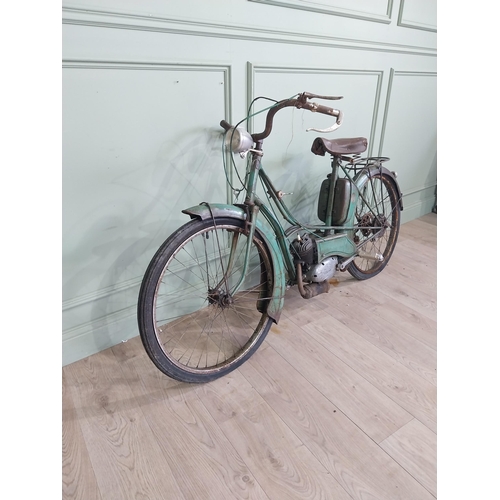 326 - Early 20th C. Petit Breton green autocycle. {96 cm H x 173 cm W x 58 cm D}.