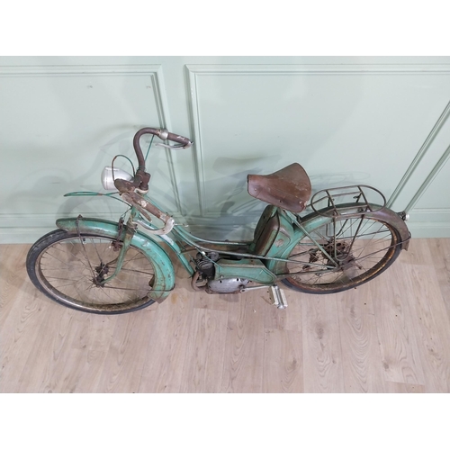 326 - Early 20th C. Petit Breton green autocycle. {96 cm H x 173 cm W x 58 cm D}.