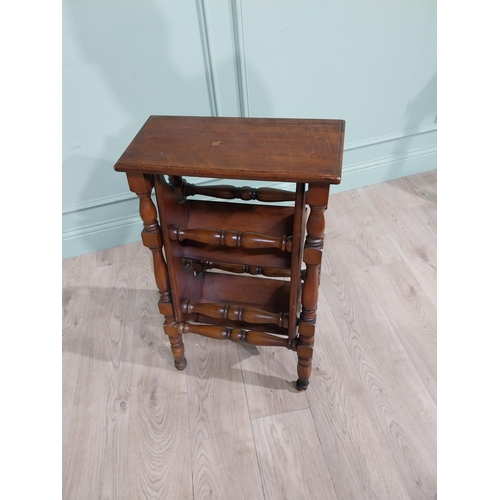 358 - Good quality mahogany metamorphic library ladder in the Victorian style. {76 cm H x 50 cm W x 57 cm ... 