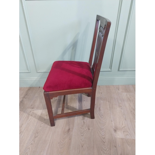 361 - Georgian mahogany side chair. {93 cm H x 53 cm W x 45 cm D}.