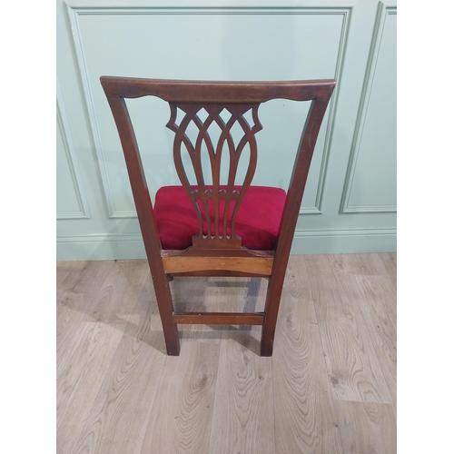 361 - Georgian mahogany side chair. {93 cm H x 53 cm W x 45 cm D}.