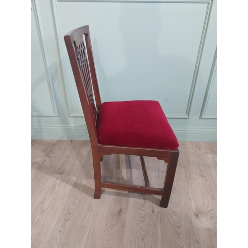 361 - Georgian mahogany side chair. {93 cm H x 53 cm W x 45 cm D}.