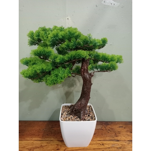 366 - Faux artificial bonsai tree.  {H 60cm x W 50cm x D 22cm}.  NOT AVAILABLE TO VIEW IN PERSON